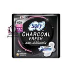SOFY — Charcoal Fresh Sanitary Napkin with Wings 23cm 4pcs