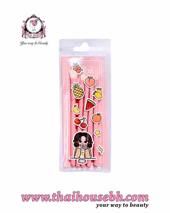 8858910631683 ODBO Special Brush Set Eyes Ver 5-Piece Pink Fruit Edition - Image 1