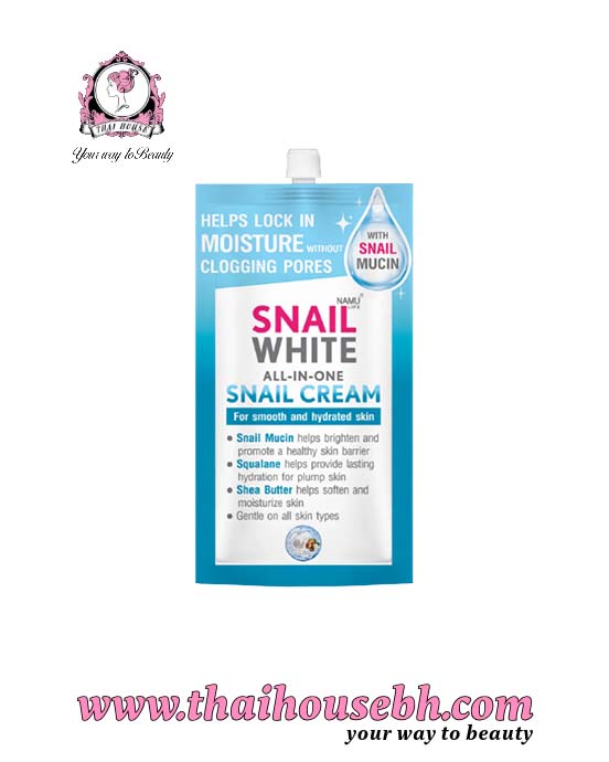 8859082305532 Namu Life Snail White Hydrating Cream 7ml Sachet - Image 1